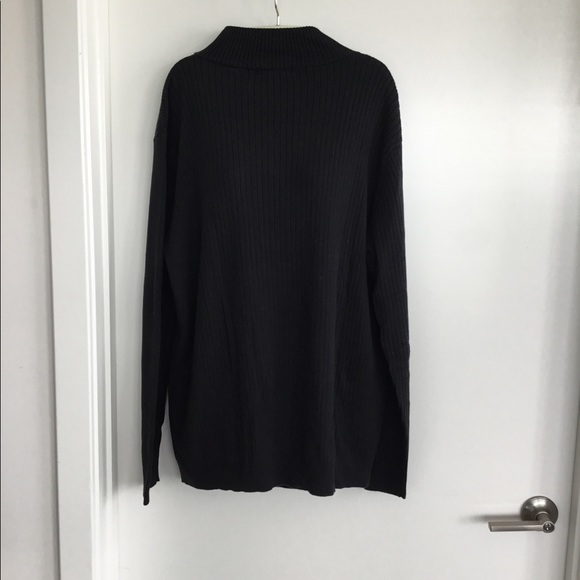 Brandni   Black 3/4  Zip long sleeve  Men’s Sweater Size Large  $40 - Picture 6 of 8